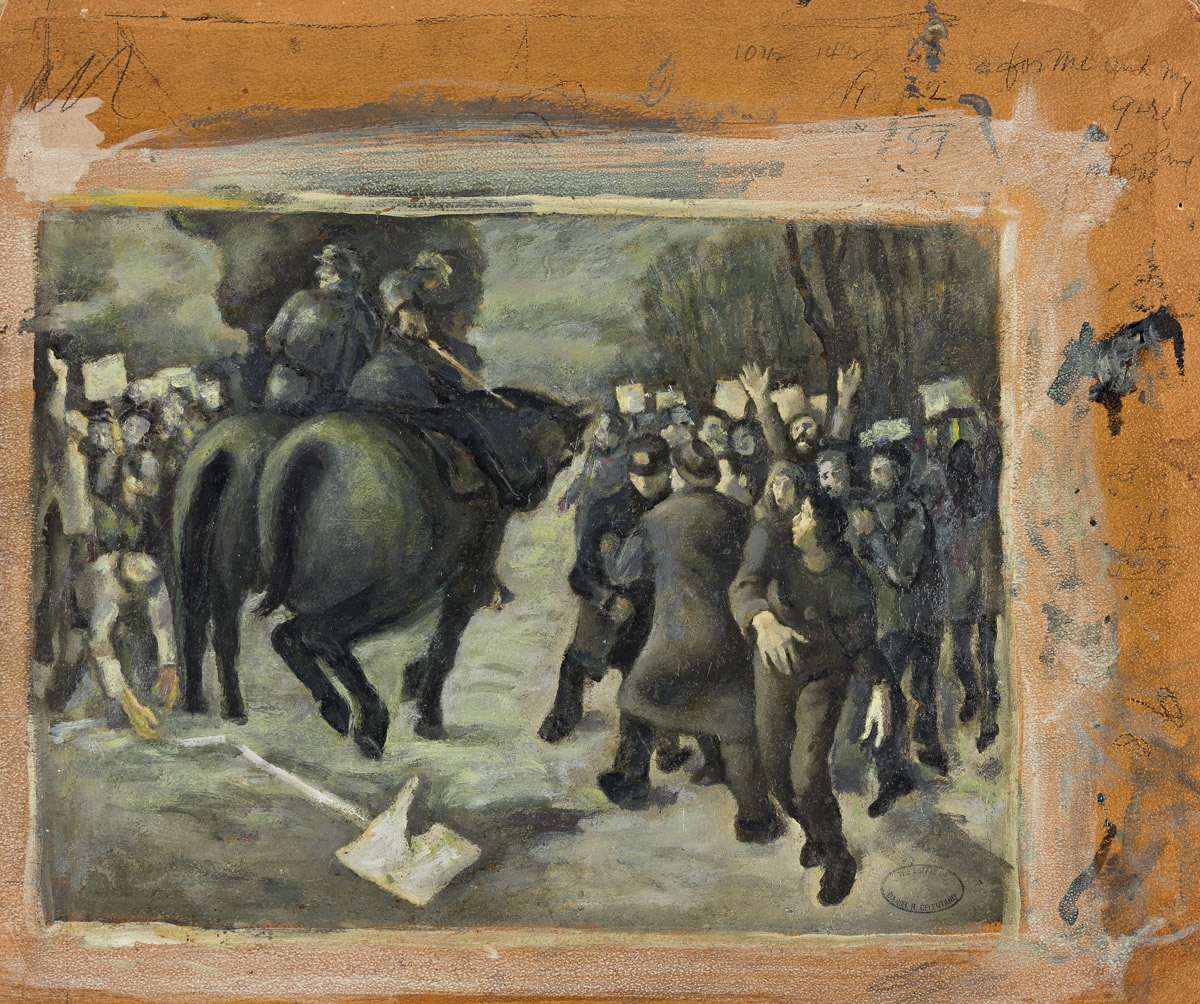 DANIEL CELENTANO (1902-1980) Untitled, (Subway), and Untitled, (Demonstration).